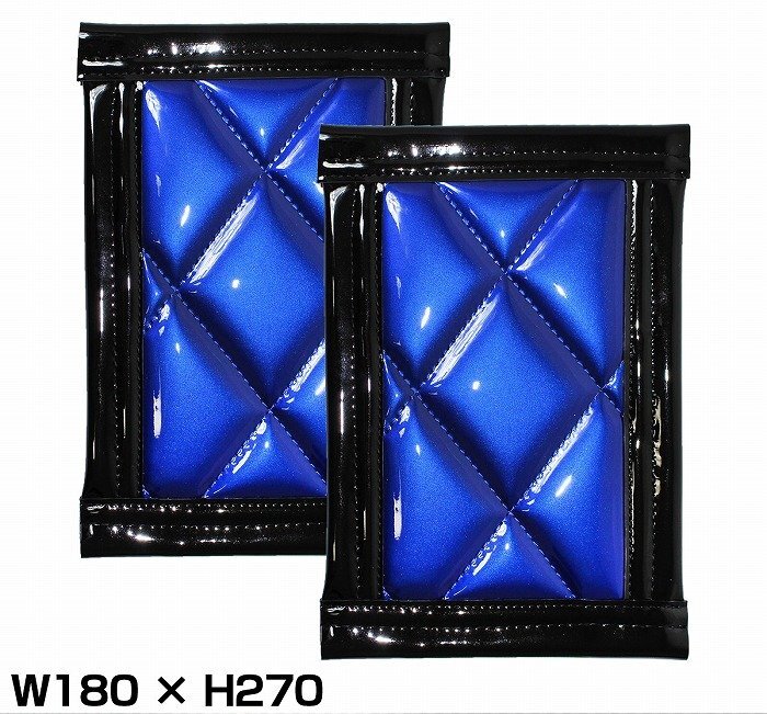 【送料無料】『2枚セット』 トラック 泥除け マット マッドフラップ 180mm×270mm 18cm×27cm ブラック×ブルー拍卖