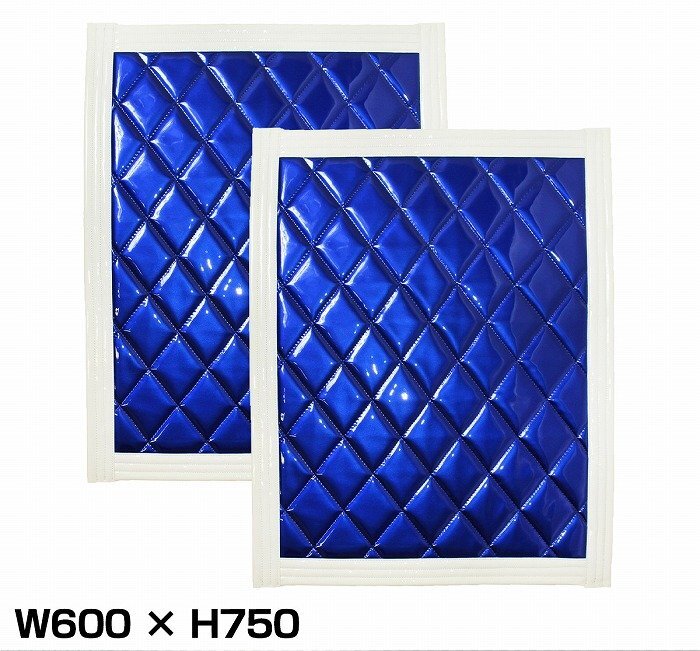 【送料無料】『2枚セット』 トラック 泥除け マット マッドフラップ 600mm×750mm 60cm×75cm ホワイト×ブルー拍卖