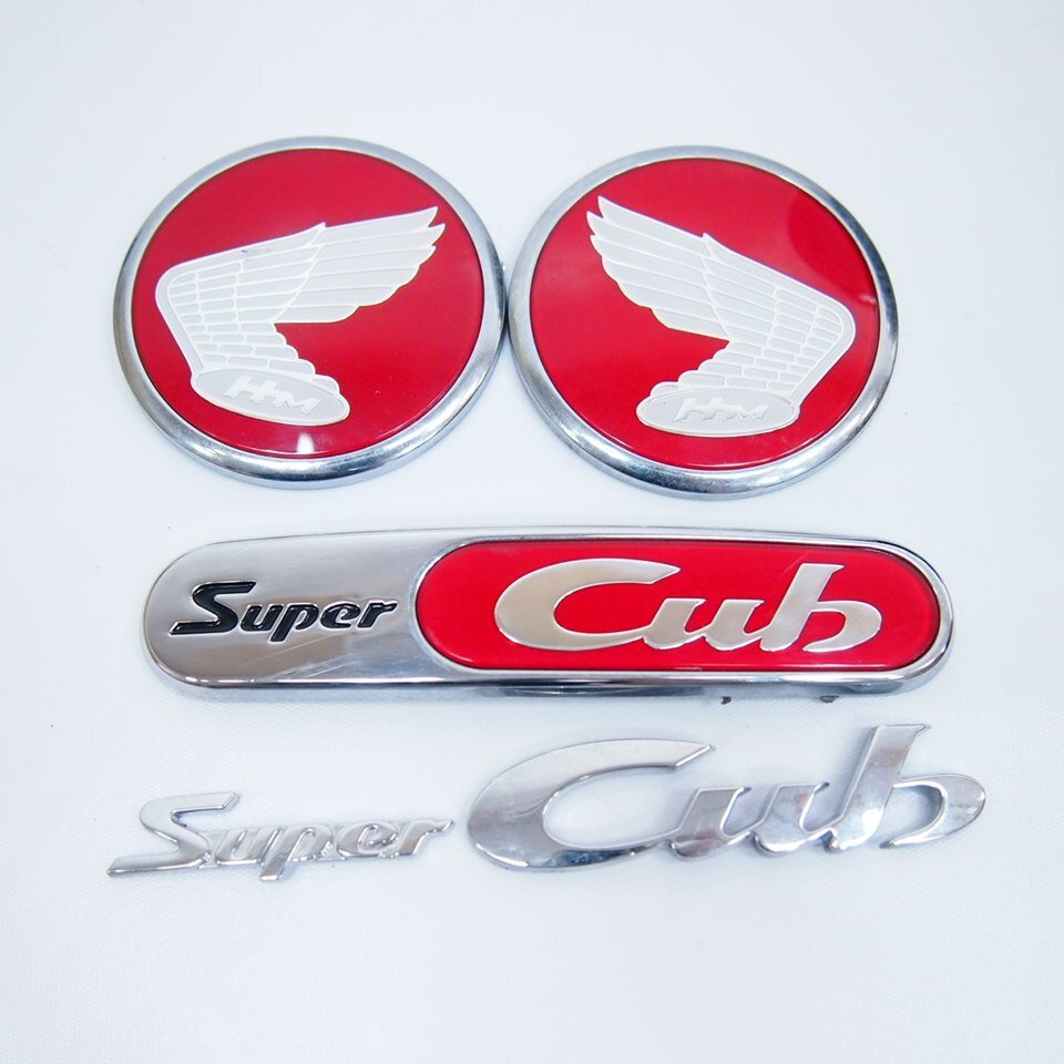 スーパーカブC125 JA48 JA71ホンダ純正タンクエンブレム左右バッチ ロゴウィングマークSUPRE CUB 86202-K0G-9000 86201-K0G-9000拍卖
