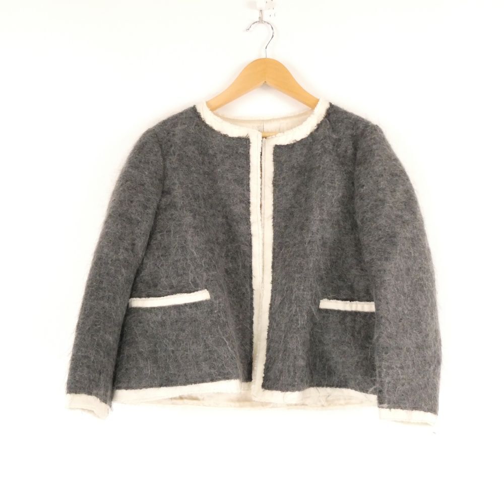 Drawer ドゥロワー 6515-206-0192 ノーカラージャケット 1 ナイロン モヘア 他 長袖 レディース AY7149A50拍卖