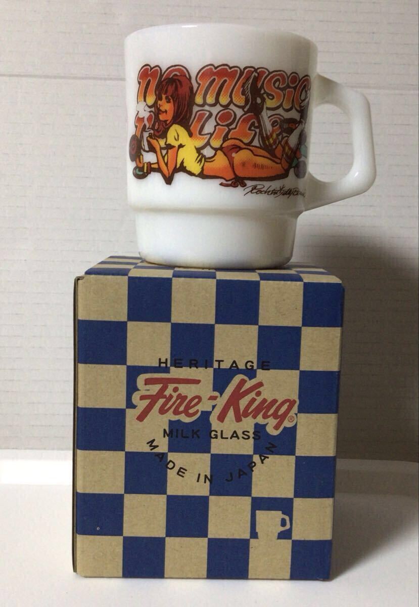 ロッキン ジェリー ビーン ★ ファイヤー キング ★ タワー レコード *ショップ限定「 TOWER RECORDS CAFE×Fire-King RJB Version 」拍卖