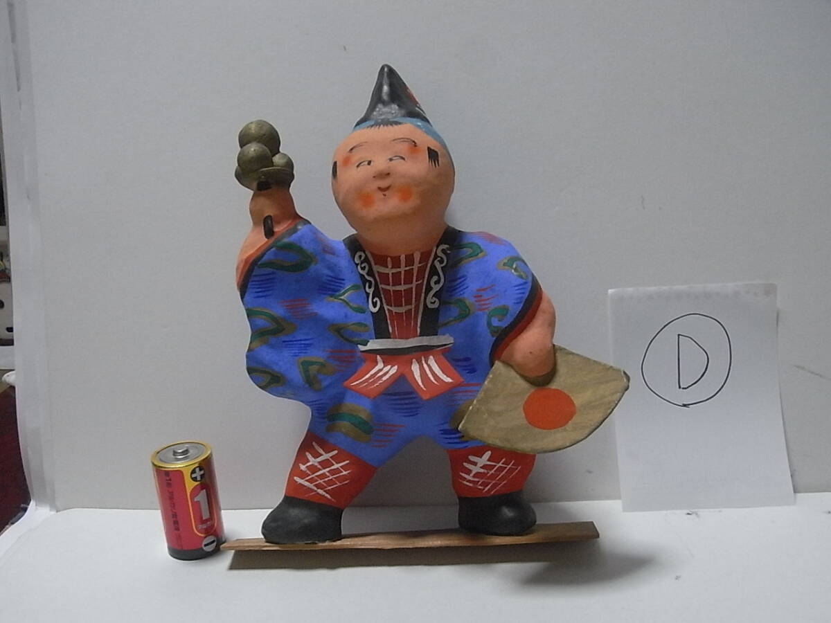 レトロ 古い三春張子D 三番叟 26cm 郷土玩具 民芸 伝統工芸 風俗人形 置物 拍卖