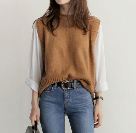 新品大人気 「ニットベスト レディース」 秋服 ベストセーター 上品 ノースリープニットベストお色選択可拍卖