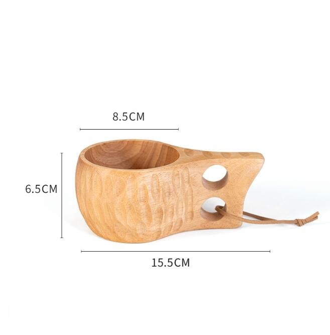 人気推薦2個セット 木製マグカップ 北欧 200ml キャンプ BBQ アウトドア コップ 食器 登山 拍卖