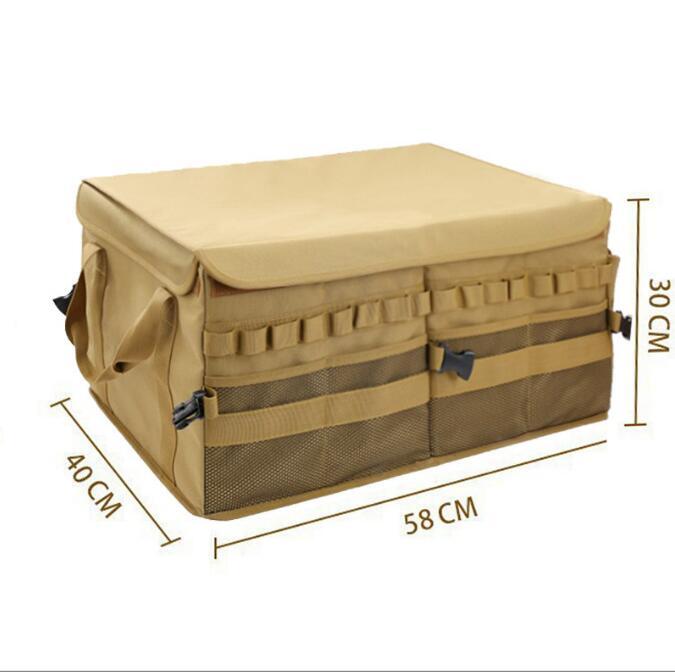 大人気キャンプ用 高品質 自立式 折り畳み収納ケース 多機能 大容量收納バック アウトドア 野外登山 58×40×30cm拍卖