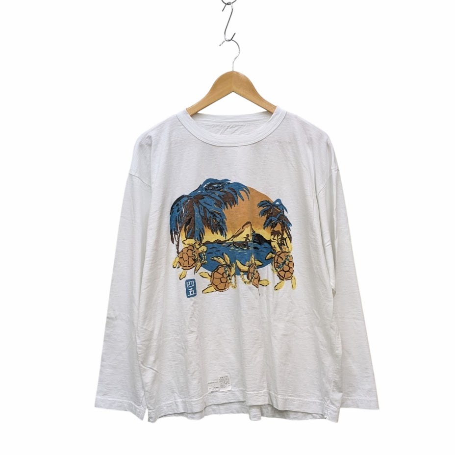 未使用品 45rpm フォーティーファイブアールピーエム スタジオ HAVE A GOOD DAY 長袖Tシャツ 8087057-02-4 ホワイト サイズ 4拍卖