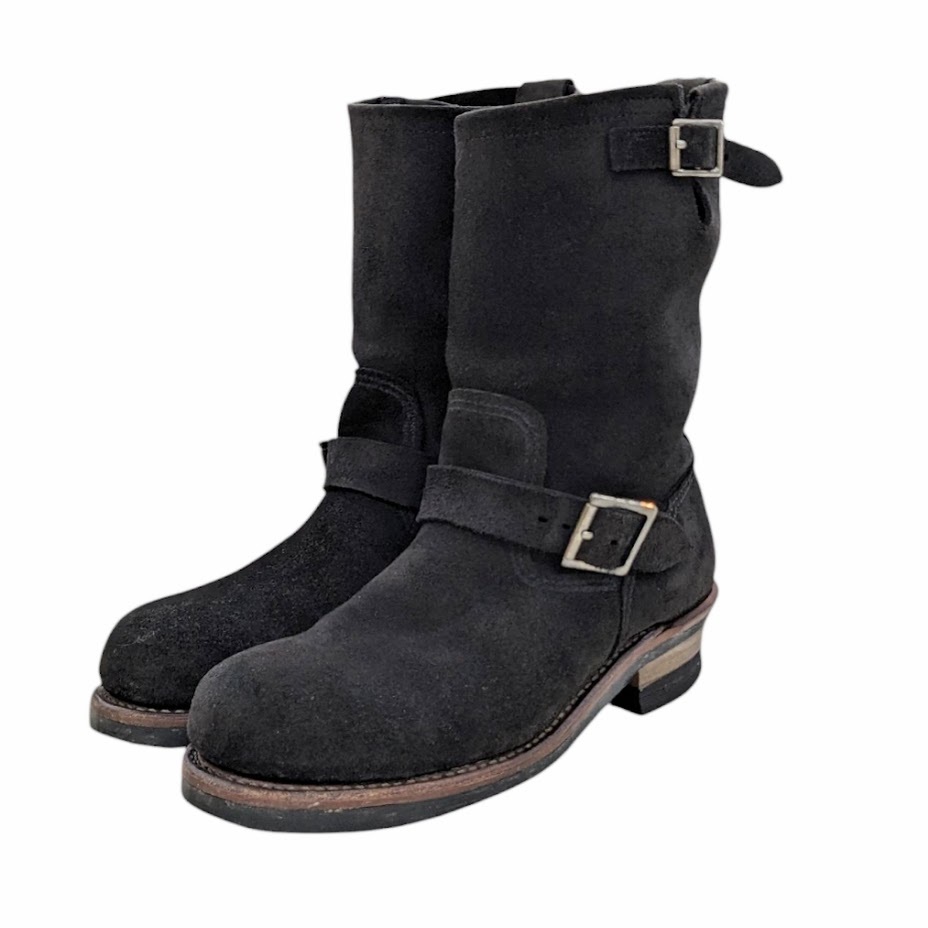 RED WING BEAMS 別注 レッドウイング ビームス ブラック スウェードエンジニアブーツ 8274 3046692 サイズ 26.5 ※補色あり拍卖