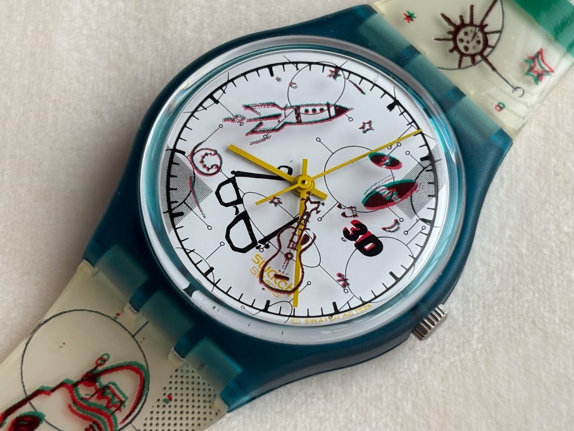 SWATCH スウォッチ 3D 1995年 稼働品 電池新品交換済 未使用品拍卖