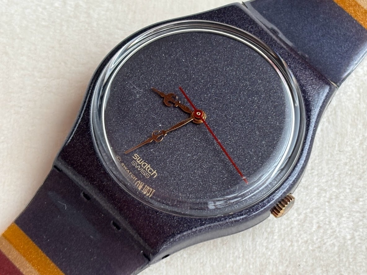 SWATCH スウォッチ グレーメタリックダイアル 1997年 稼働品 電池新品交換済 未使用品拍卖