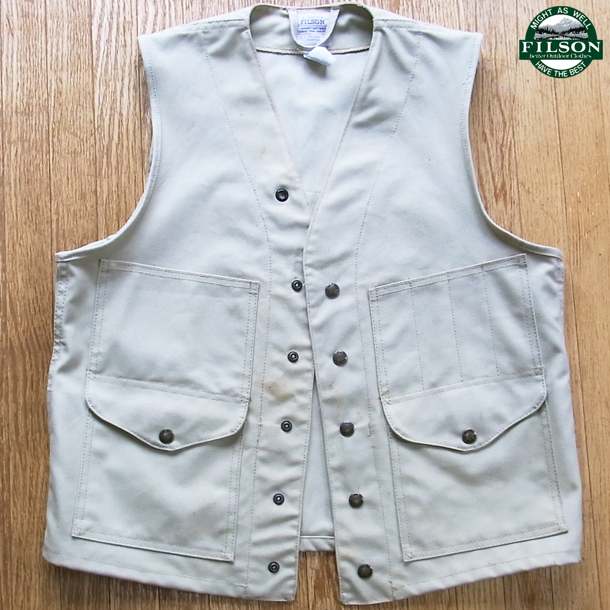 C.C. FILSON フィルソン COTTON コットン ベスト MADE IN USA 90S 00S VINTAGE SEATTLE STYLE 8 COTTON CANVAS HUNTING VEST拍卖