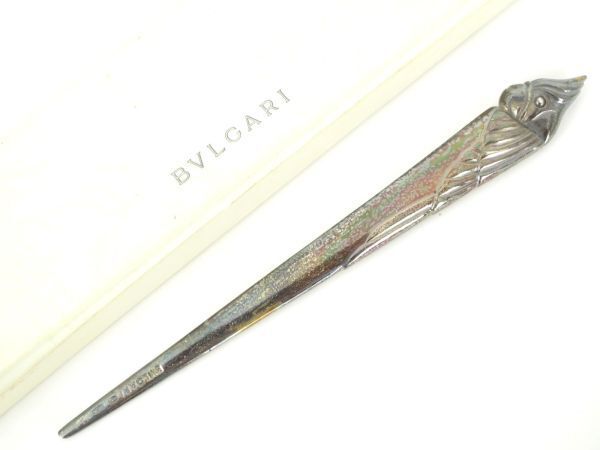 BVLGARI ブルガリ ペーパーナイフ シルバー925 パロットバード オウム 約26.7グラム 拍卖