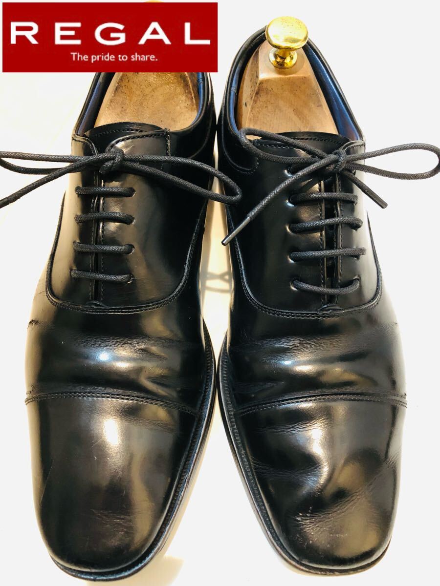 ★美品★定価28,600円!リーガル REGAL ストレートチップ ビジネスシューズ 25EE拍卖