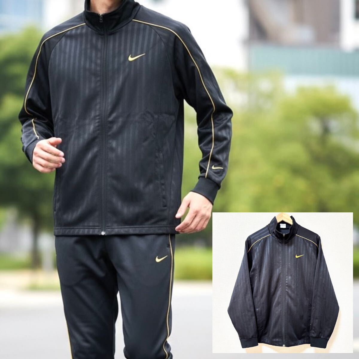 ビッグサイズ◎大人気ブランド!【NIKE】ナイキ トラック ジャケット ジャージ ロゴ ランニング ジム ブラック 黒 メンズ XL /Y37338SS拍卖