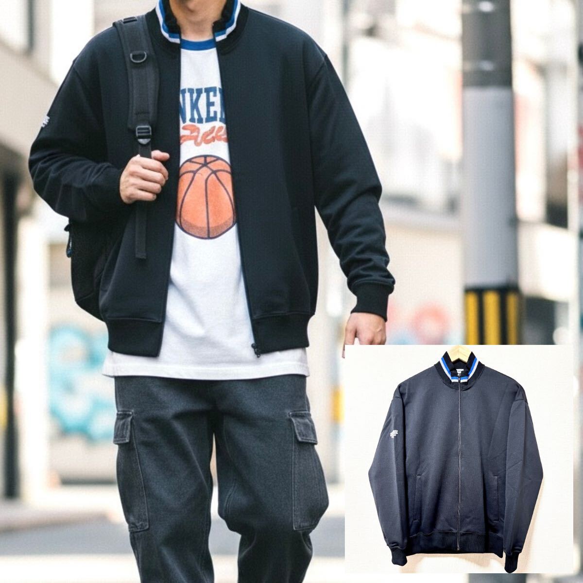 状態良好◎ビンテージ!【CONVERSE】コンバース トラック ジャケット ジャージ ロゴ レトロ 古着 80s OLD ブラック 黒 メンズ M /Y37347SS拍卖