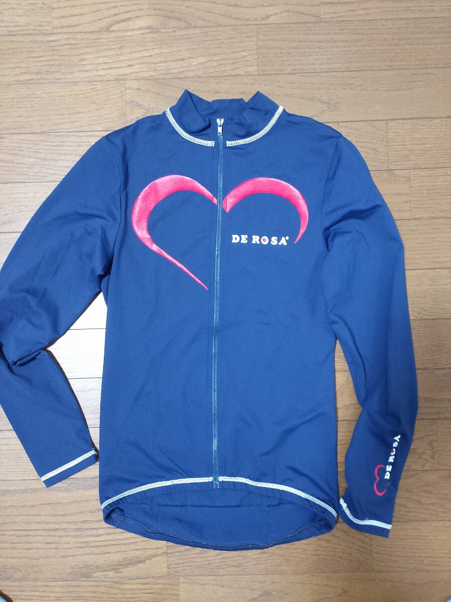 希少 レア★DE ROSA★デローザ イタリア製 長袖 サイクルジャージ メンズ サイズM SUPPLEX NYLON搭載 Lycraライクラ デュポン社拍卖