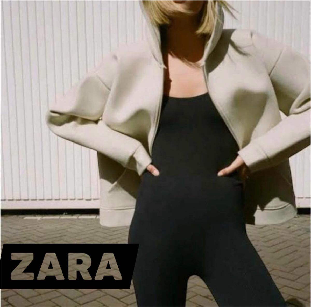 美品 ザラ ZARA ソフトネオプレーンエフェクトパーカー拍卖