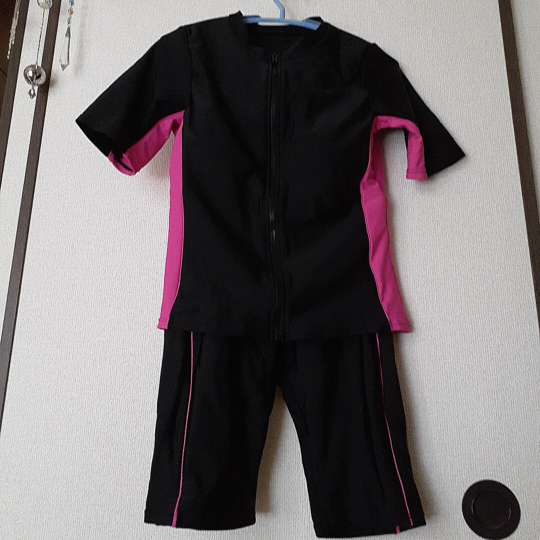 フィットネス水着5点セット ①水着 ②水中メガネ③スイムキャップ④耳栓⑤専用下着 11号 Lサイズ ベルメゾン購入品拍卖