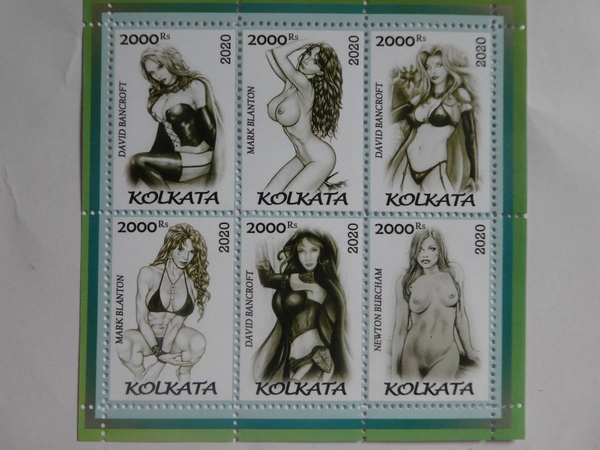 インド(コルカタ)切手『ヌード』6枚シートQ拍卖