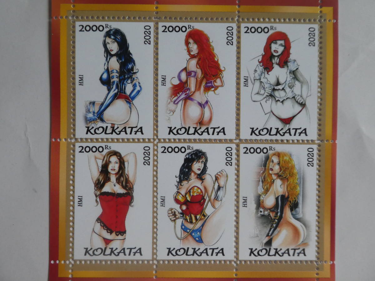 インド(コルカタ)切手『ヌード』6枚シートN拍卖