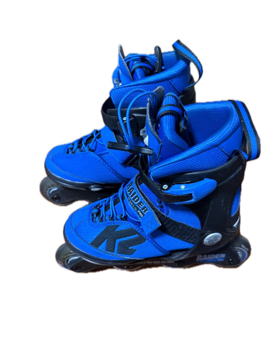 ★K2 インラインスケート ローラーブレード スケート ブルー ジュニア用 19.5~23cm 送料無料!! 拍卖