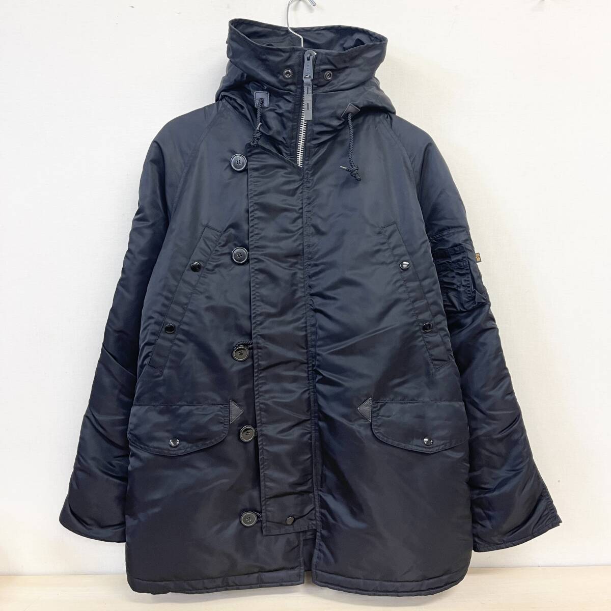 アルファインダストリーズ フライトジャケット モッズコート M ブラック 20024-01 Y0444拍卖