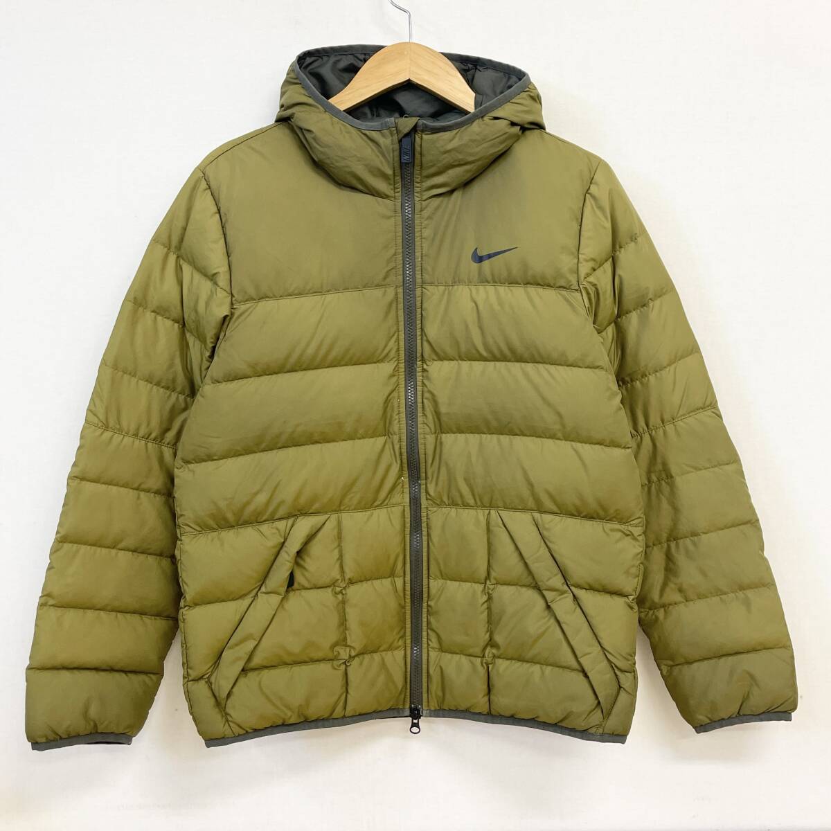 ナイキ ダウンジャケット ダブルファスナー 626919-357 M カーキY0447拍卖