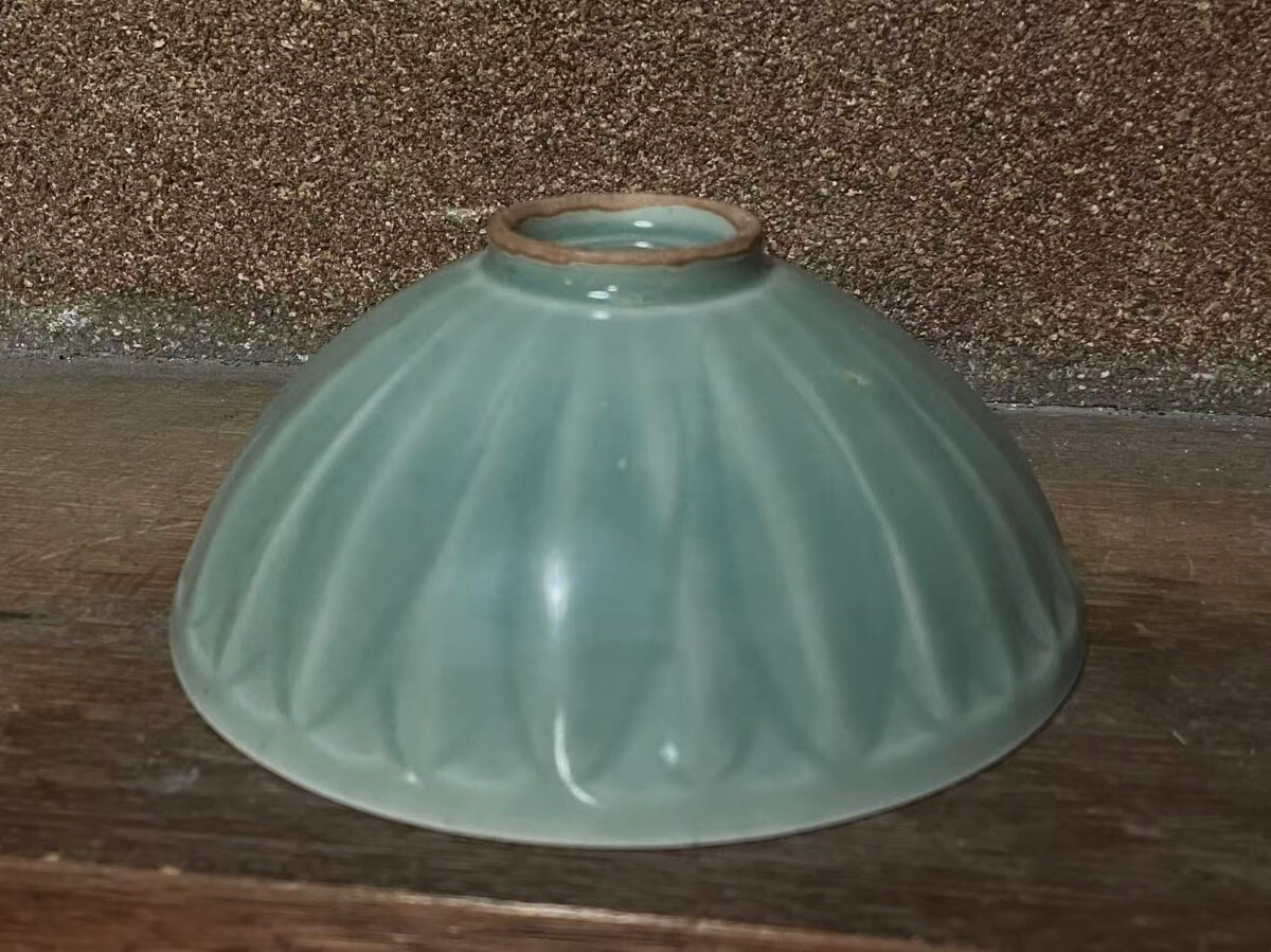 コレクター放出品 中国古美術 蓮紋 青磁 龍泉窯 天龍寺 唐物 骨董品 陶磁器 茶碗 茶道具 時代物 拍卖