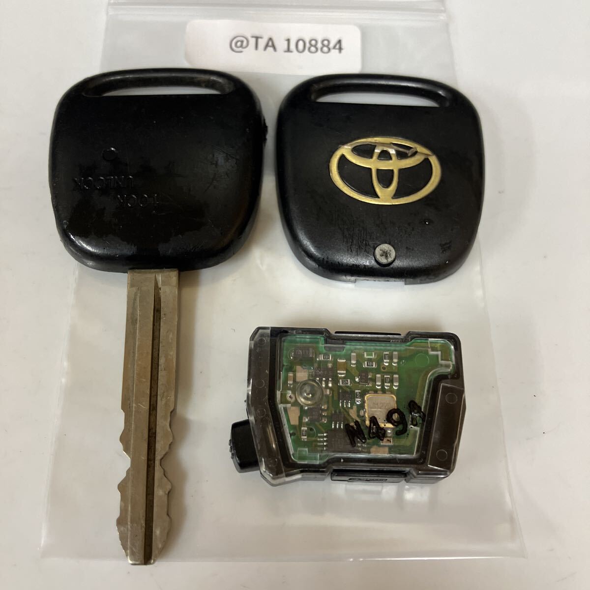 @TA10884 点灯なし トヨタ 純正 キーレス リモコン 1ボタン bB ウィッシュ イスト カルディナ MR-S ヴィッツ プリウス 等拍卖