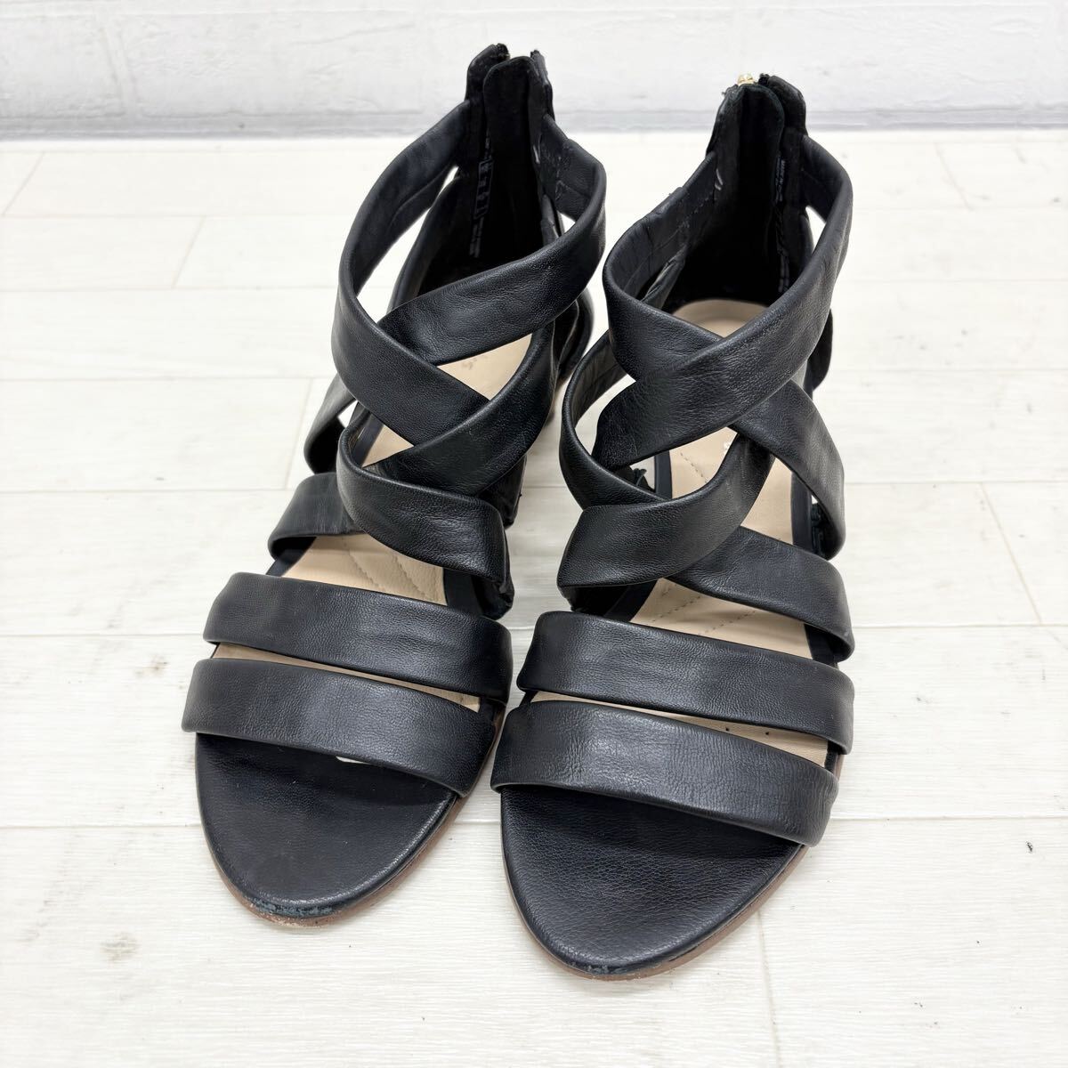M28〓 Clarks クラークス サンダル レディース サイズUK3 ブラック 靴 シューズ カジュアルシューズ拍卖