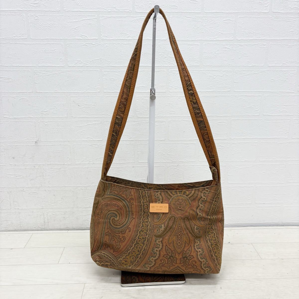 1803〓 ETRO エトロ ハンドバッグ レディース ブラウン ペイズリー柄 鞄 手提げ鞄 ワンショルダーバッグ カジュアル拍卖