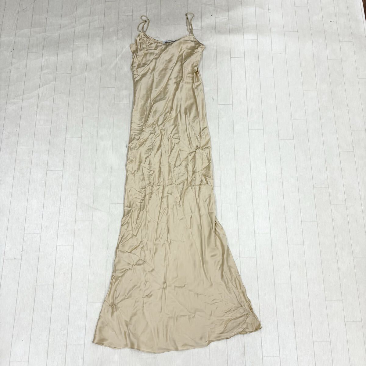 1811〓 Alexander Wang アレキサンダーワン ロングキャミソール レディース サイズXS ベージュ インナー ペチコート ノースリーブ マキシ丈拍卖