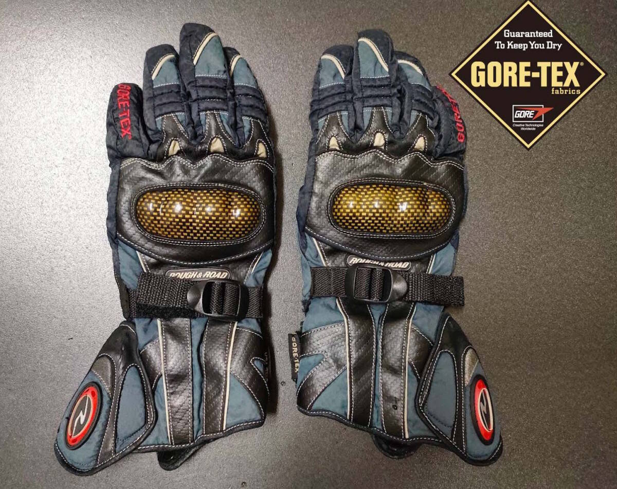 送料無料 美品 ラフ&ロード GORE-TEX ライディンググローブ M 拍卖