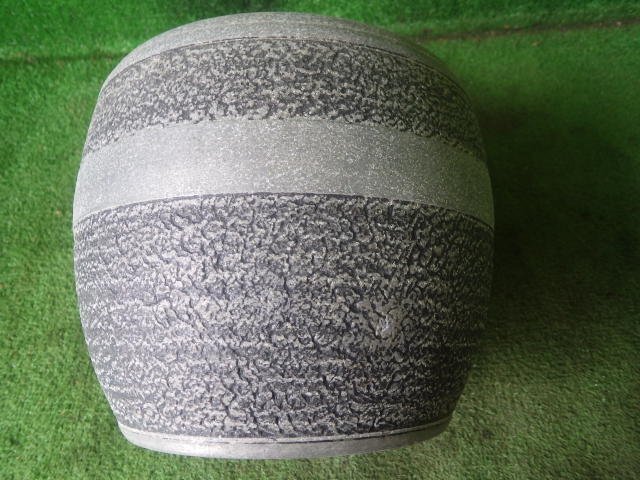 火鉢 ステンレス製 錫製 古民家 蔵出 壺 1940年代~ 昭和レトロ拍卖