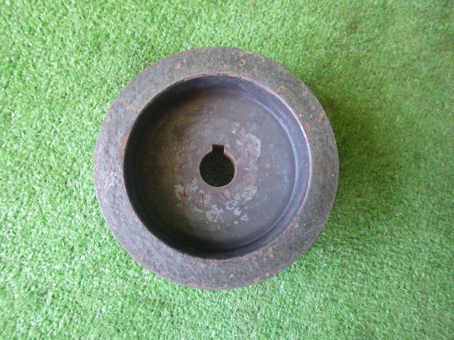 Vプーリー Aベルト 2本掛 外径126mm 軸22mm キー付拍卖