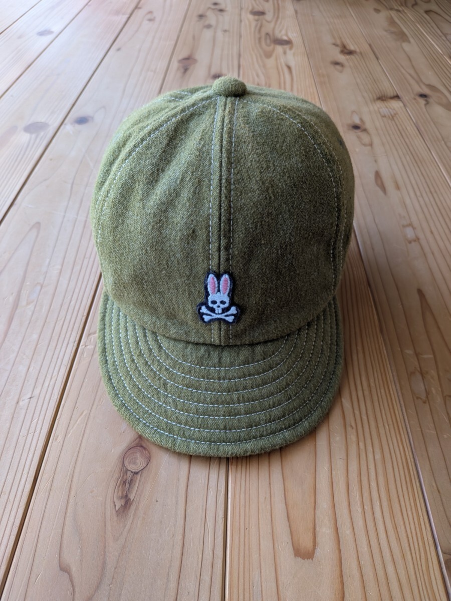 Psycho Bunny サイコバニー キャップ カーキ 58cm拍卖