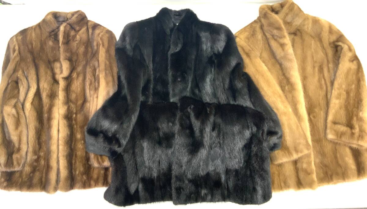 1065 KJ0710−35 【3点】 まとめて SAGAMINK サガミンク nakamura fur MOONCRESENT など 毛皮 コート レディース アウター まとめ売り拍卖