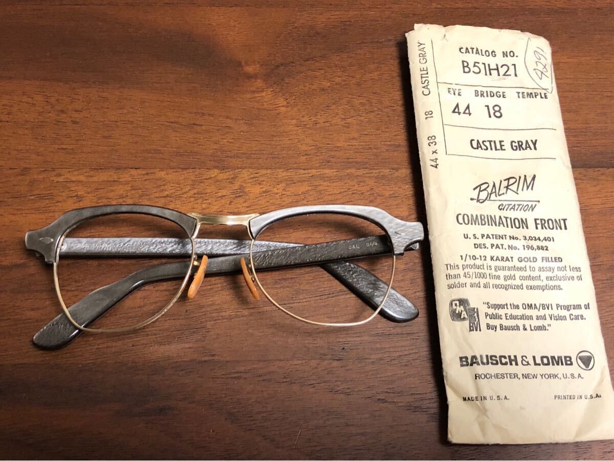 デッドストック BAUSCH&LOMB ボシュロム BALRIM メガネフレーム 眼鏡 フルリム ビンテージ拍卖