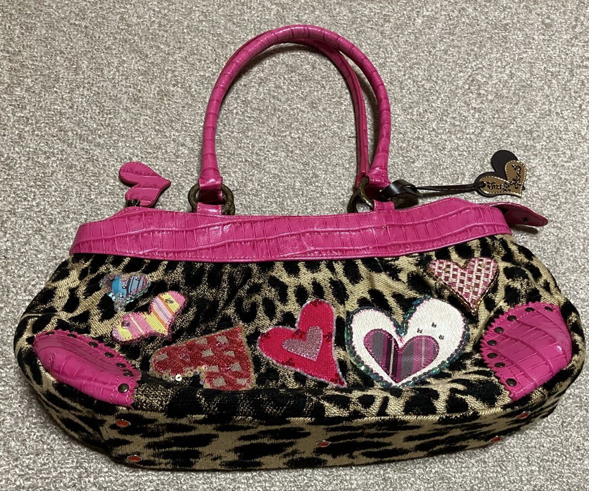 think bee! シンクビー ハンドバッグ レオパード ヒョウ柄×ハート拍卖