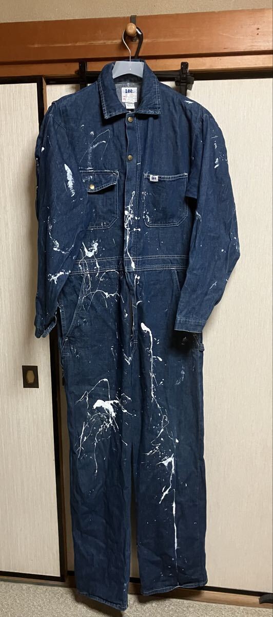 レア☆Leeリー カナダ製1413デニムオールインワン ツナギつなぎ ペンキペイント サイズ40 メンズL~XL位拍卖