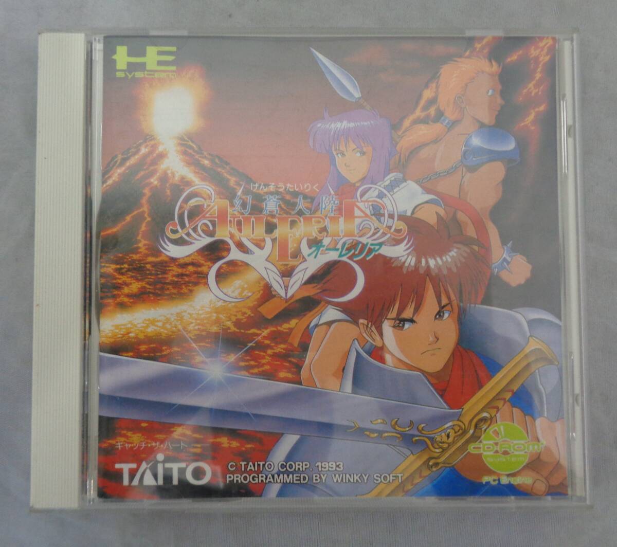 【当時物・希少】★ PCE PCエンジン SUPER CD-ROM2 幻蒼大陸 オーレリア AULERIA タイトー TAITO 動作未確認の為ジャンク品 ★拍卖