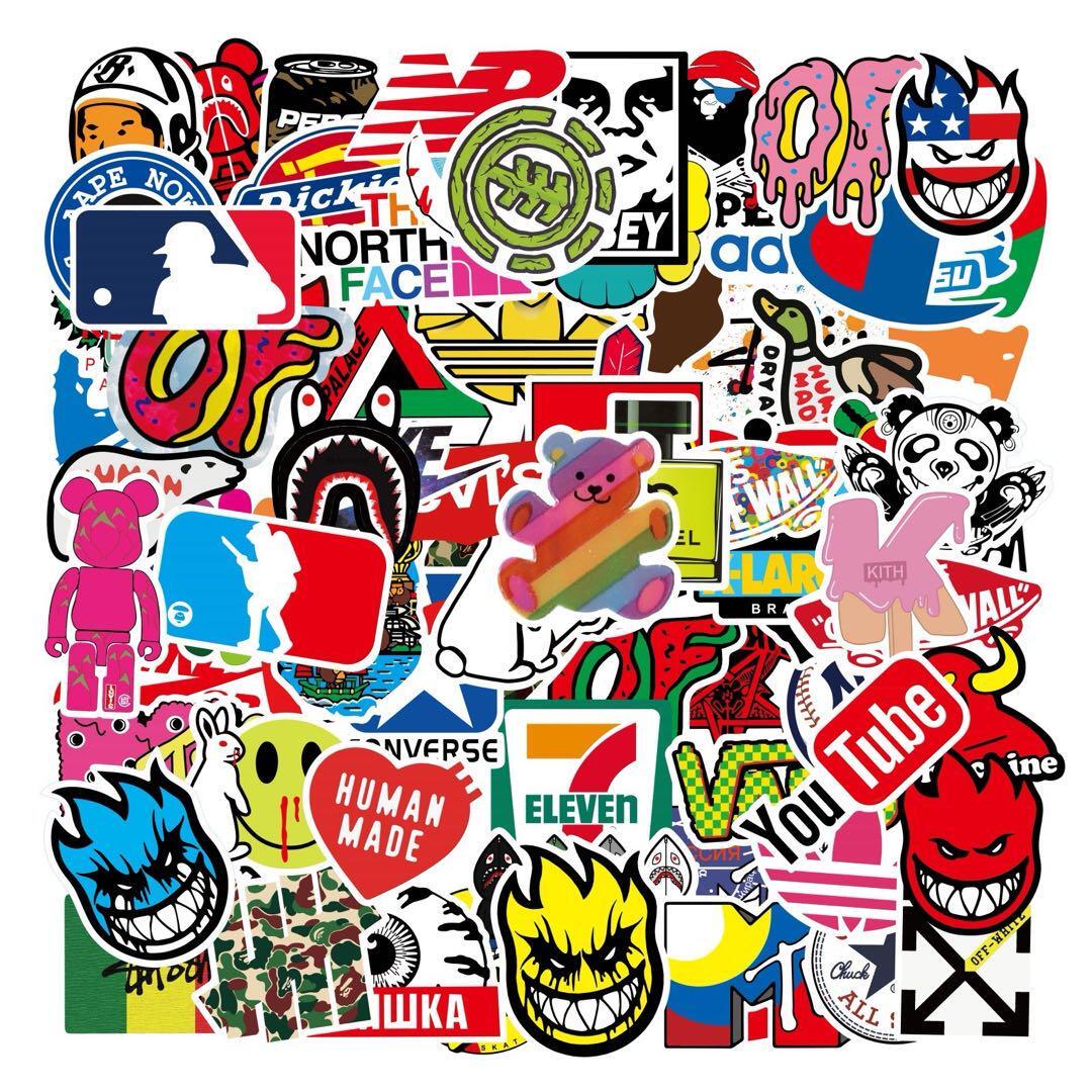 スケボー ステッカー セット 100枚入り 防水 シール オシャレ ストリート拍卖