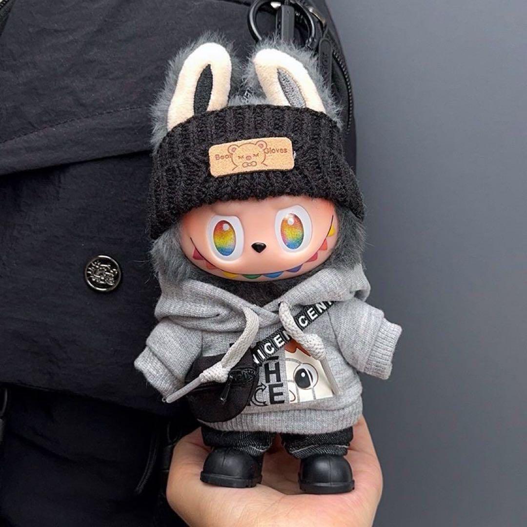 ラブブ labubu 洋服 ぬいぐるみ 17cm ぬい服 着せ替え 5点セット拍卖