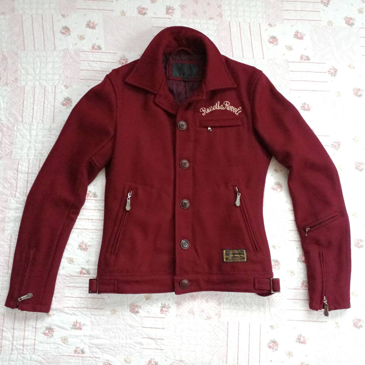 Luv Maison ラブメゾン メルトンジャケット Mサイズ #ボルドー ワインレッド JACKROSE ジャックローズ ウールジャケット拍卖