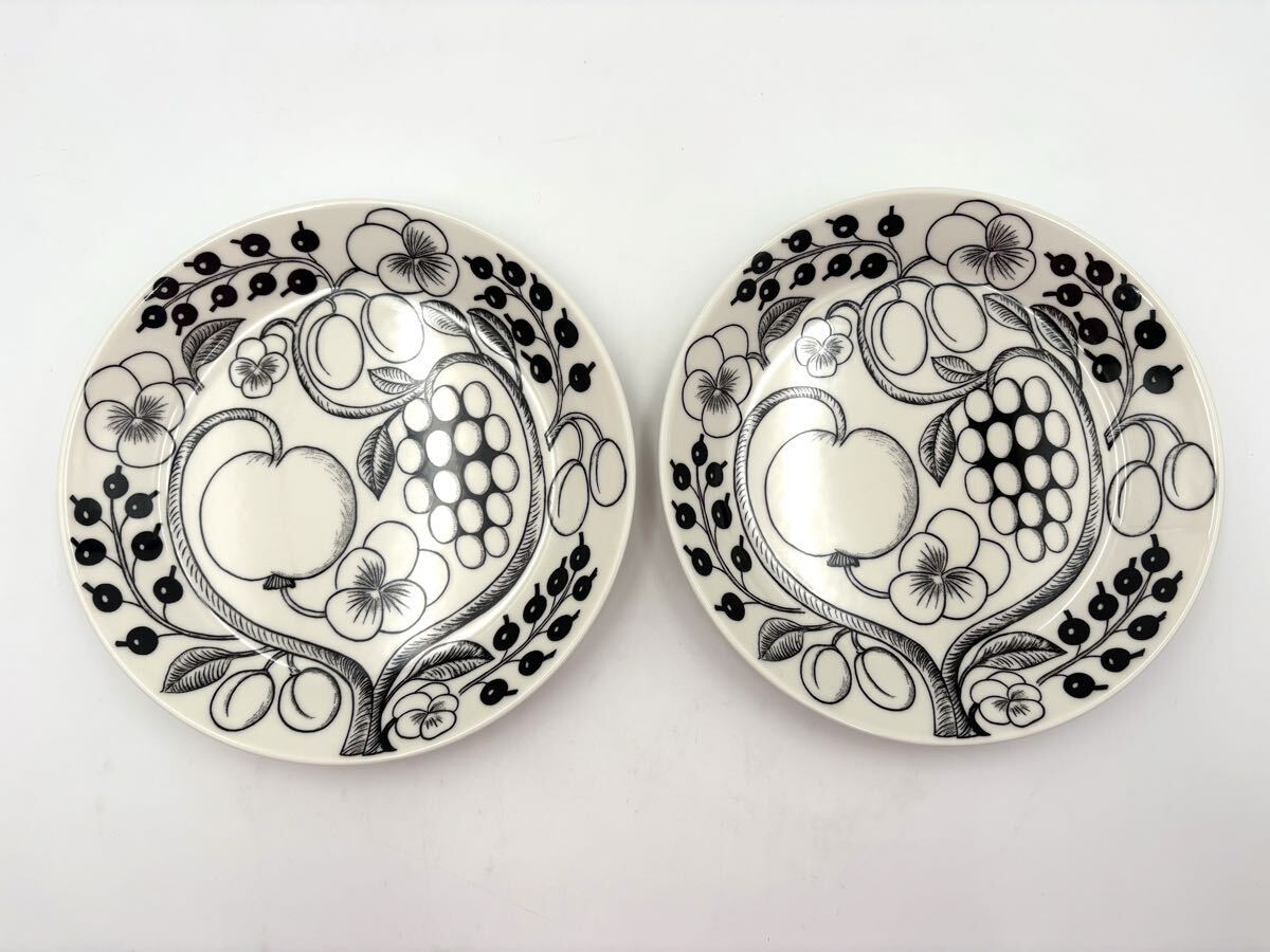 未使用保管品 ARABIA アラビア ブラック パラティッシ 21cm プレート 2枚セット拍卖