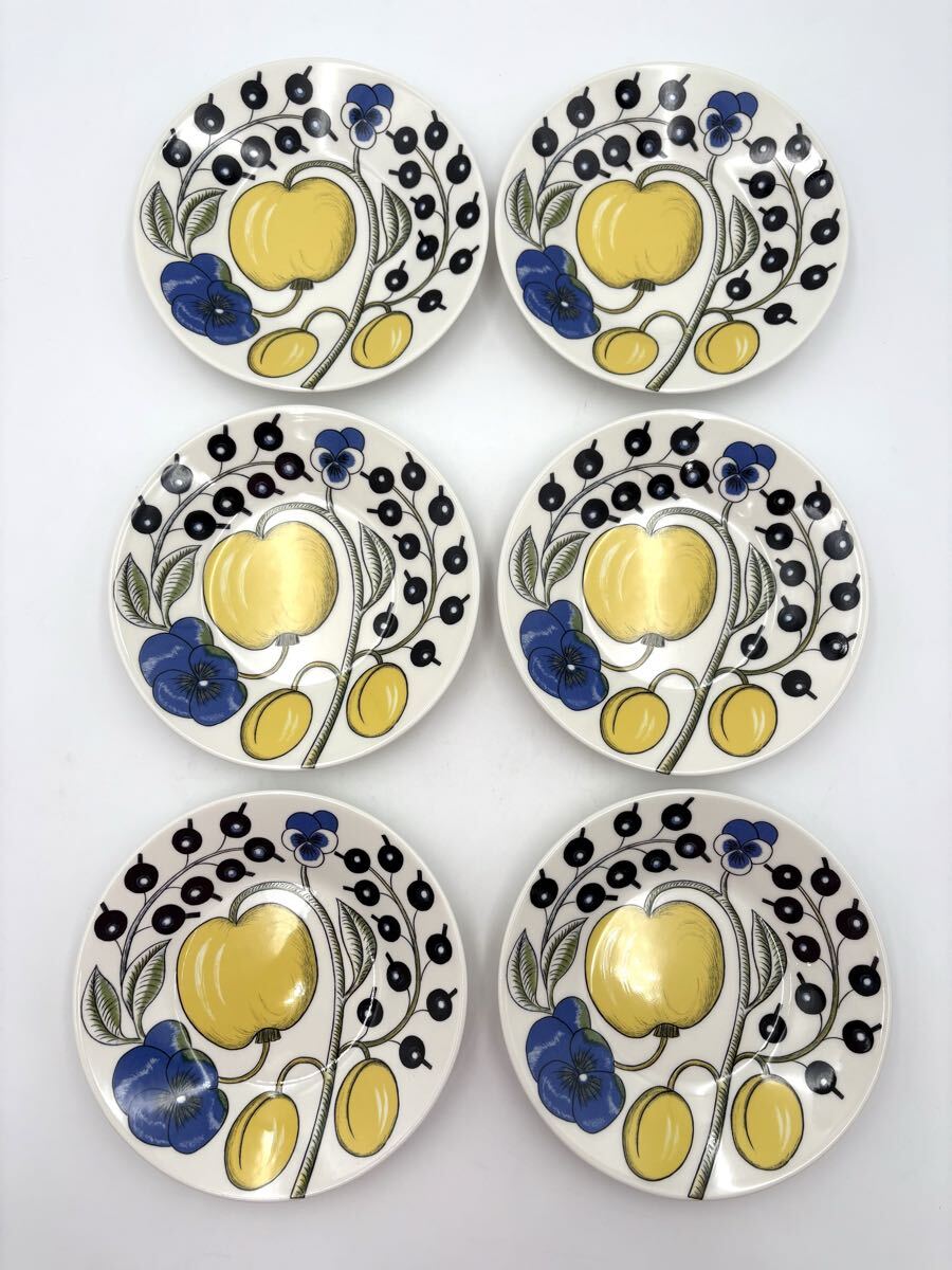 ARABIA アラビア イエロー パラティッシ 16.5cm プレート 6枚セット拍卖