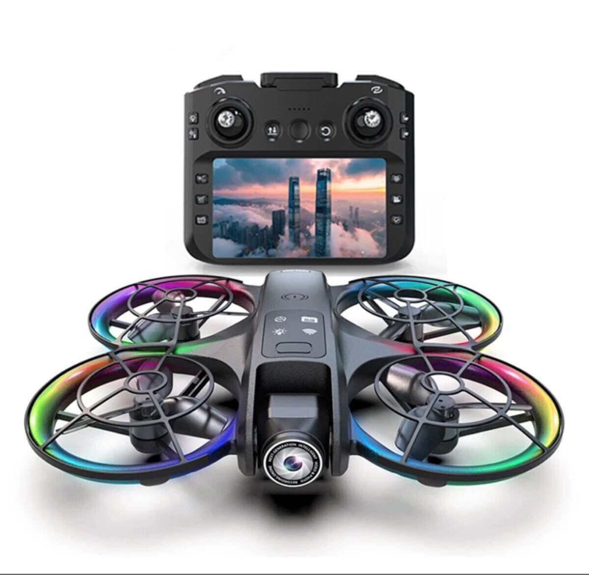 ★バッテリー2本 ブラシレスモーター 4.5インチ大画面送信機 保護ガード FPV ラジコン ドローン デュアルカメラ オプティカル測位 K200max拍卖