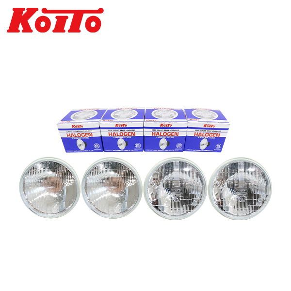 KOITO 小糸製作所 12V 丸型 丸目 4灯式 四灯式 4個 セット 旧車 などに 4HSSB-1-12HP ×2、4HSSB-2-12HP ×2 電球交換式拍卖