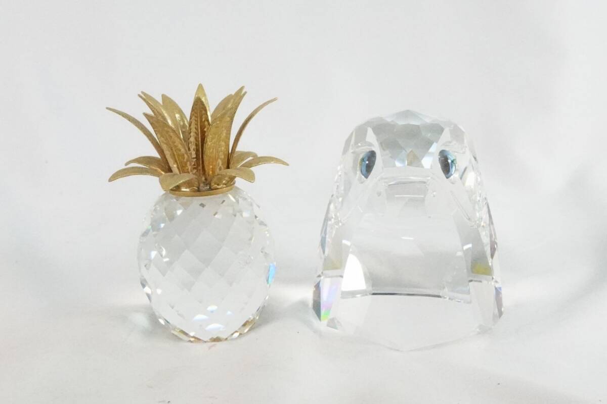 swarovski スワロフスキー クリスタル 置物 ペンギン パイナップル 2点まとめ 拍卖