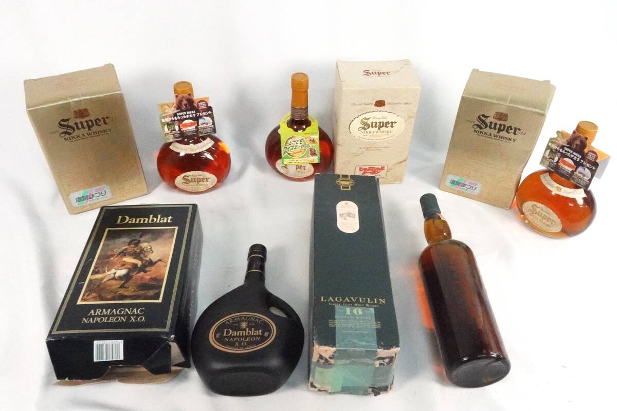 LAGAVULIN ラガヴーリン Super NIKKA WHISKY スーパーニッカウイスキー Damblat NAPOLEON X.O ダンブラー ナポレオン エックスオー拍卖