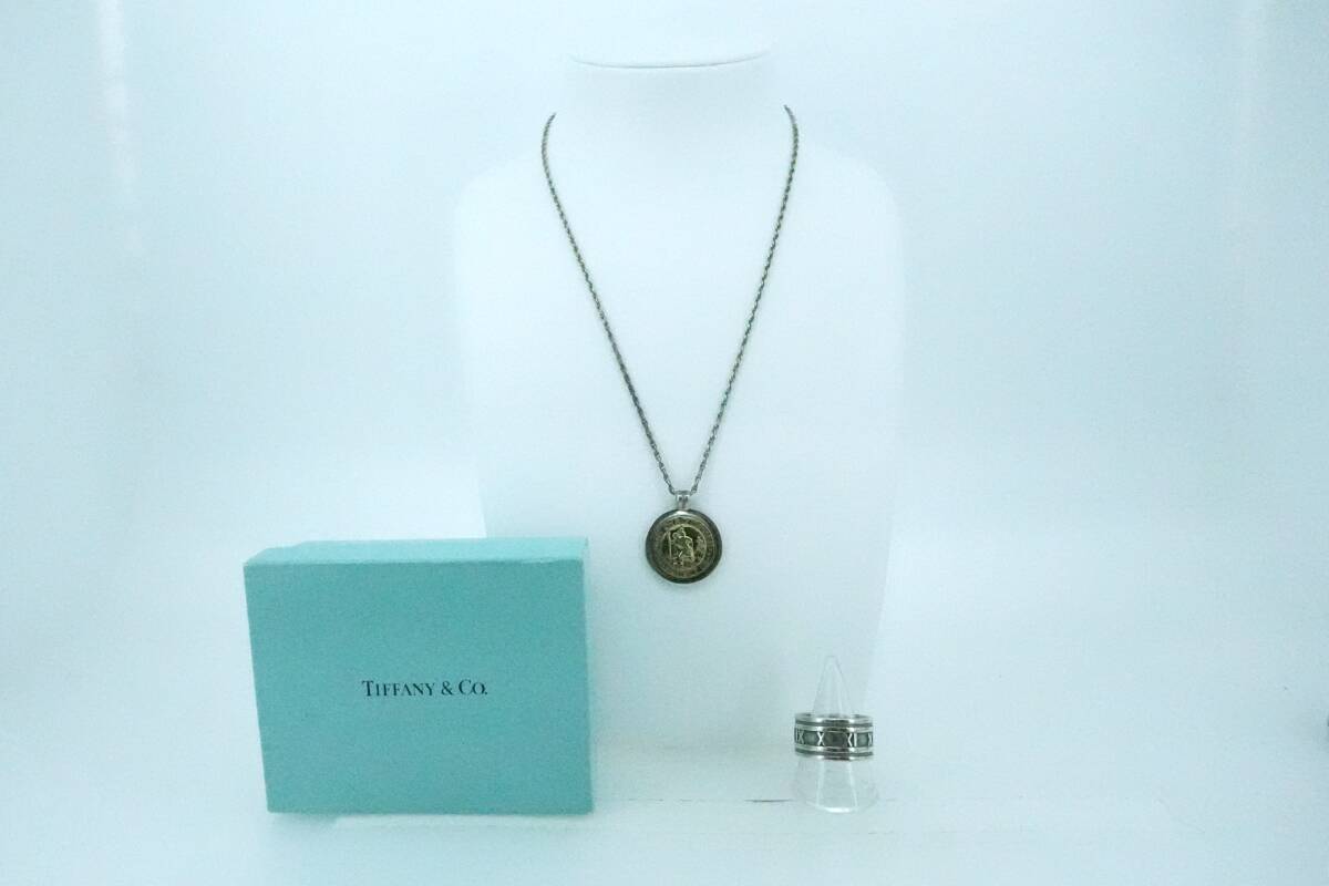 Tiffany&Co. ティファニー ネックレス 925/750 コイン リング アトラス 925 シルバー系 ブランド 小物 アクセサリー拍卖